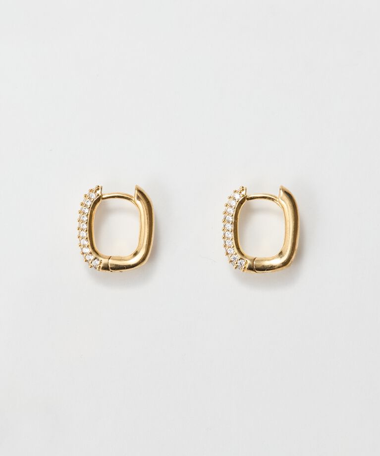 Phoebe「パヴェビジューオーバルフープピアス」|ピアス|