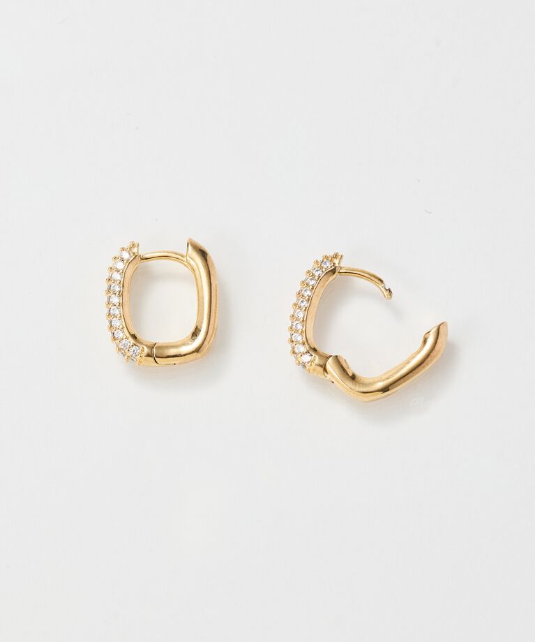 Phoebe「パヴェビジューオーバルフープピアス」|ピアス|