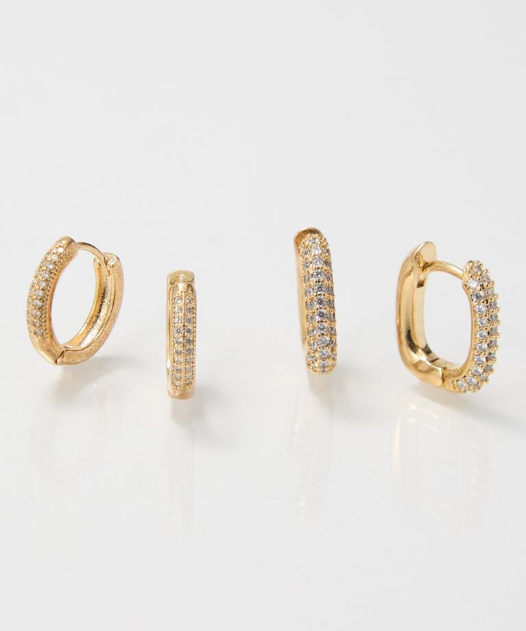 Phoebe「パヴェビジューオーバルフープピアス」|ピアス|