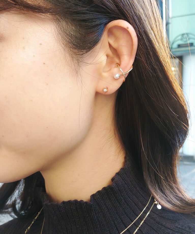 STAR JEWELRY「PEARL EAR CUFF」|イヤリング|