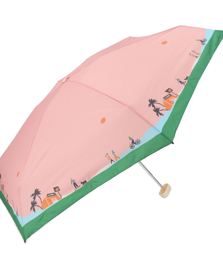 BACKYARD FAMILY「折りたたみ傘 レディース 通販 5段 折り畳み傘 ミニ 15cm コンパクト UV カラビナ付き」|傘|ピンク3