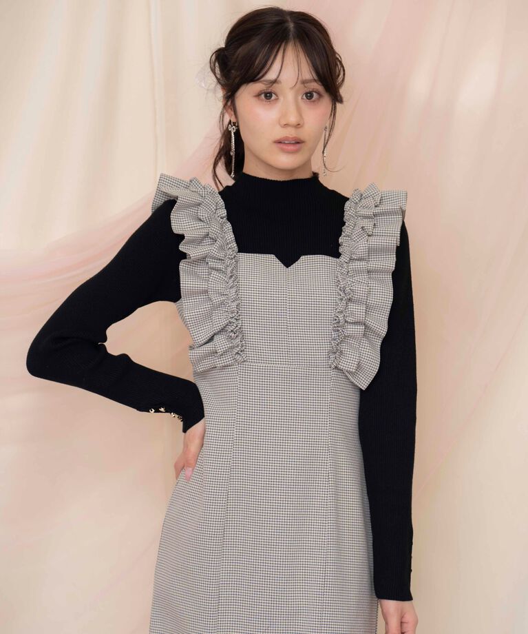 WILLSELECTION「袖口ボタンボトルネックリブニット」|ニット・セーター|