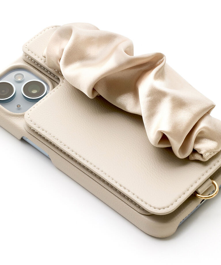 UNiCASE「Classy Scrunchie Case iPhoneケース スマホケース カード収納 ミラー iPhone16シリーズ/15Pro/15/14/13」|モバイルケース|