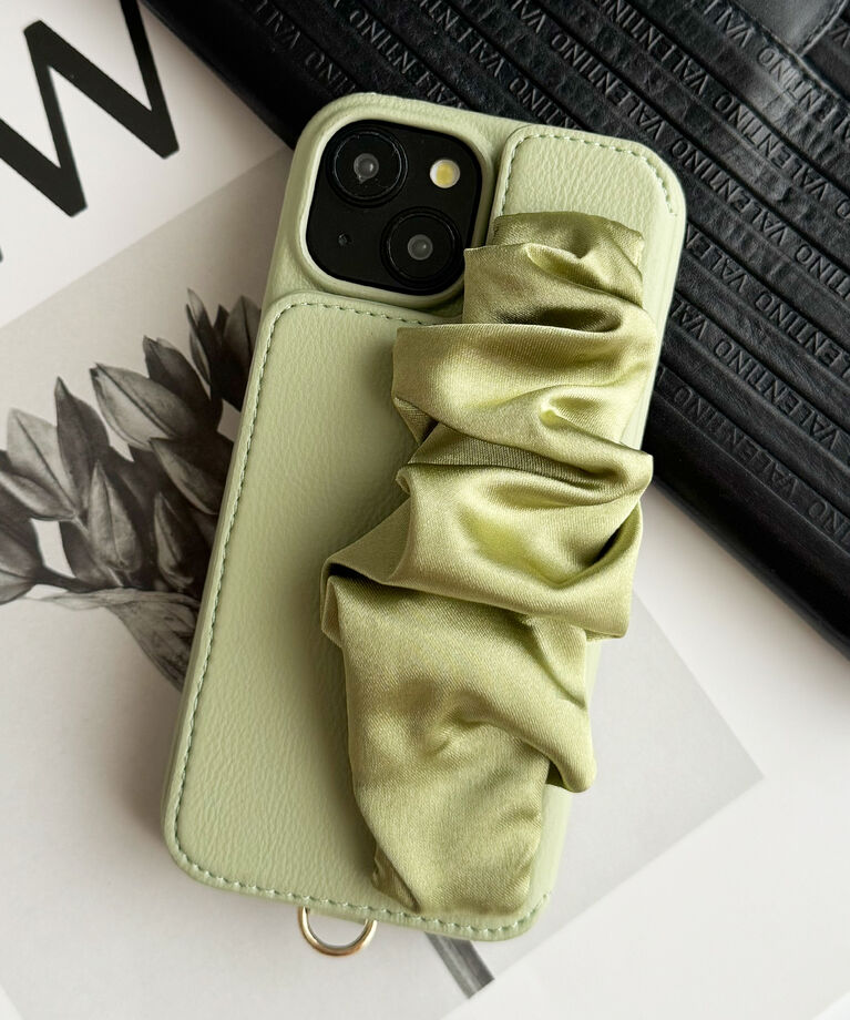 UNiCASE「Classy Scrunchie Case iPhoneケース スマホケース カード収納 ミラー iPhone16シリーズ/15Pro/15/14/13」|モバイルケース|Mint