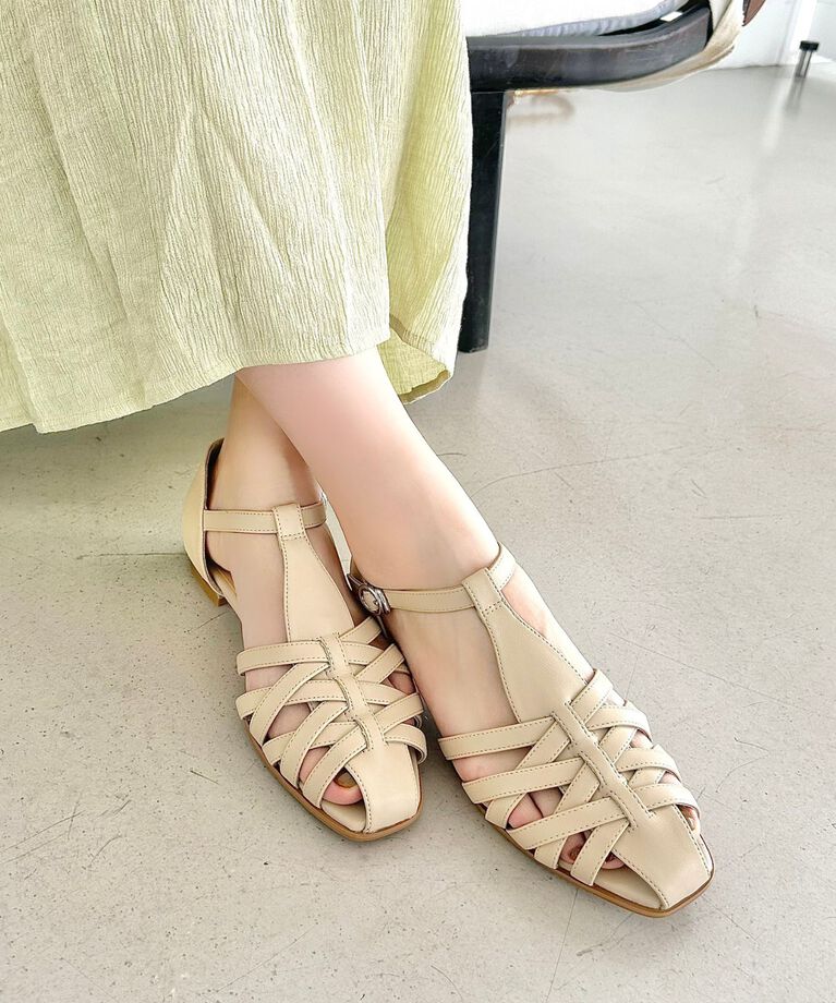 WA Oriental TRaffic「【グルカサンダル】メタリックヒールグルカシューズ/42112」|サンダル|BEIGE