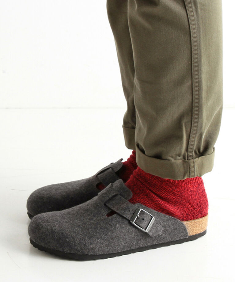 BIRKENSTOCK「【ビルケンシュトック】ボストン/アンスラジット ウール/クロッグ メンズ/BOSTON」|サンダル|アンスラジット