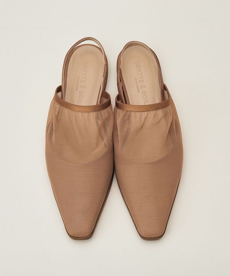 ODETTE E ODILE「チュールカバーバックベルト フラット10↑」|パンプス|MD.BROWN
