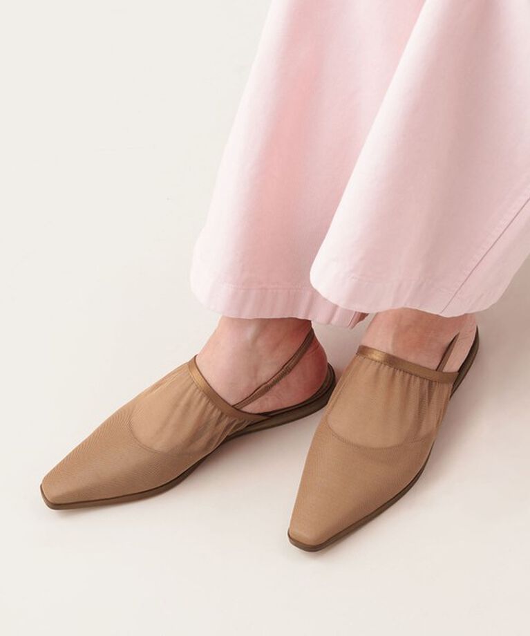 ODETTE E ODILE「チュールカバーバックベルト フラット10↑」|パンプス|