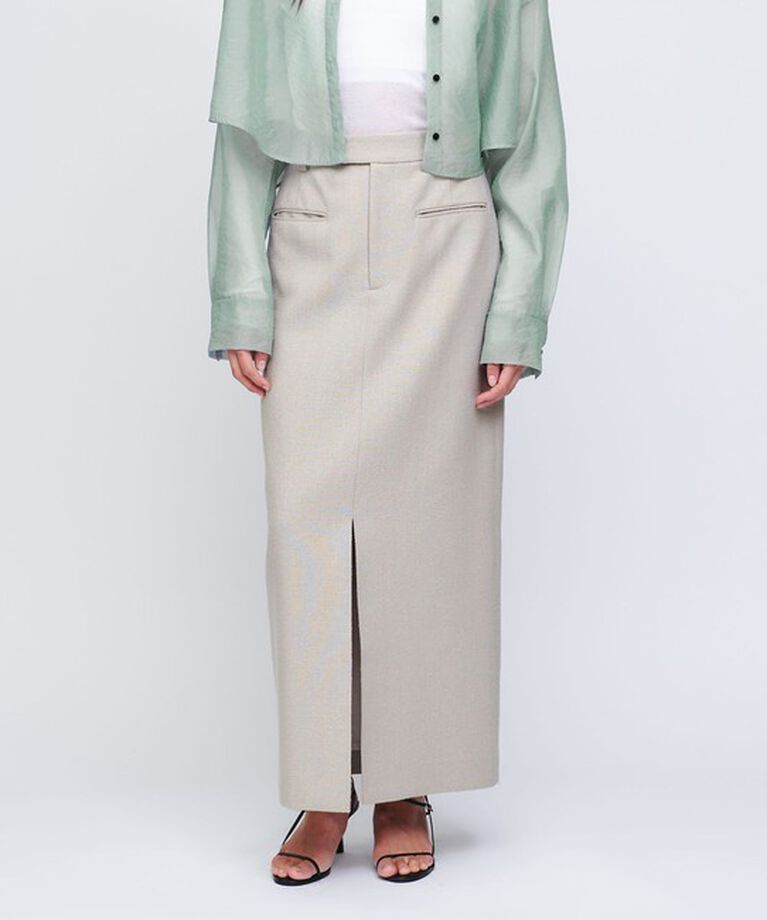 AEWEN MATOPH「＜AEWEN MATOPH＞シルク シャンブレー スカート」|タイト|BEIGE