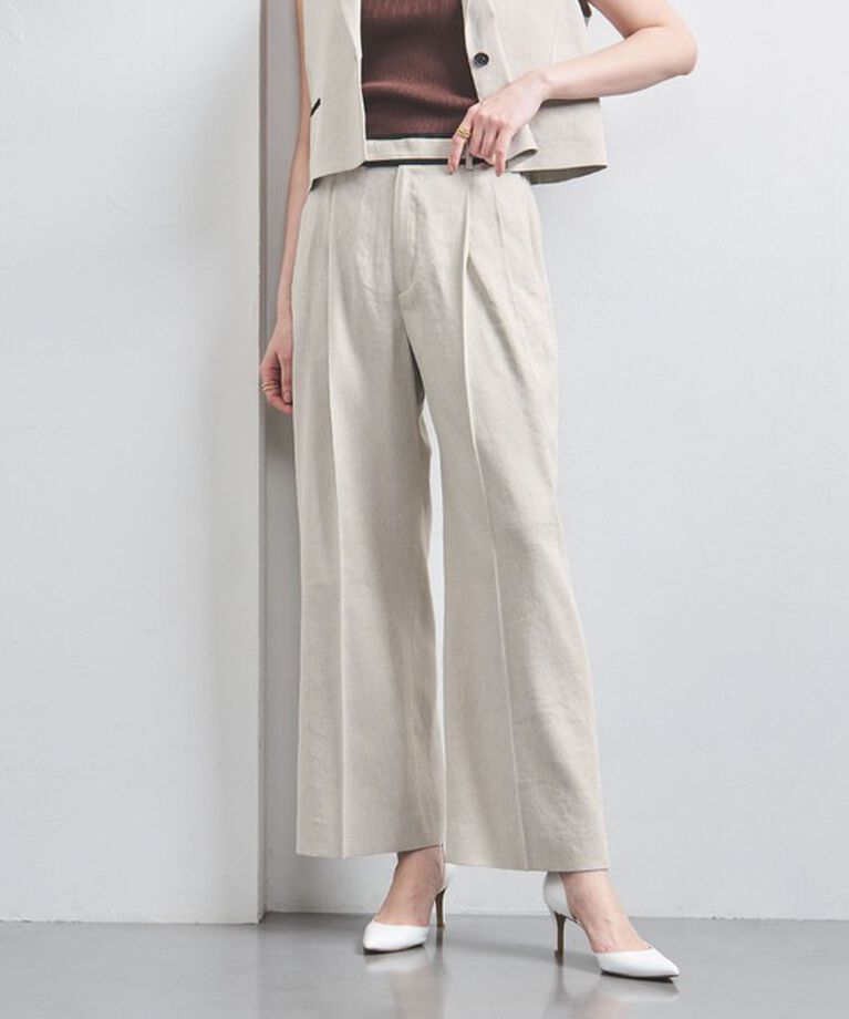UNITED ARROWS「ECLISSE ワイドパンツ」|スラックス|NATURAL