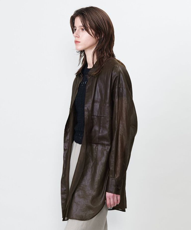 ASTRAET「＜ASTRAET＞フラップポケット シアー レギュラーカラーシャツ」|シャツ・ブラウス|