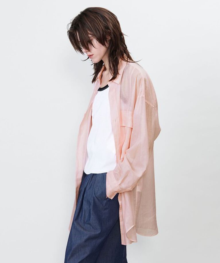 ASTRAET「＜ASTRAET＞フラップポケット シアー レギュラーカラーシャツ」|シャツ・ブラウス|