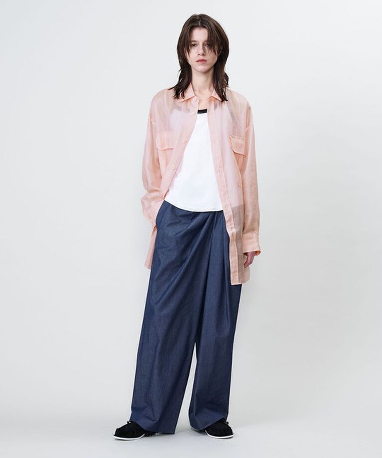 ASTRAET「＜ASTRAET＞フラップポケット シアー レギュラーカラーシャツ」|シャツ・ブラウス|