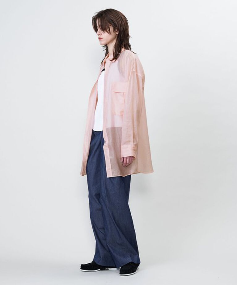 ASTRAET「＜ASTRAET＞フラップポケット シアー レギュラーカラーシャツ」|シャツ・ブラウス|