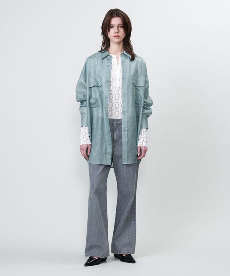 ASTRAET「＜ASTRAET＞フラップポケット シアー レギュラーカラーシャツ」|シャツ・ブラウス|