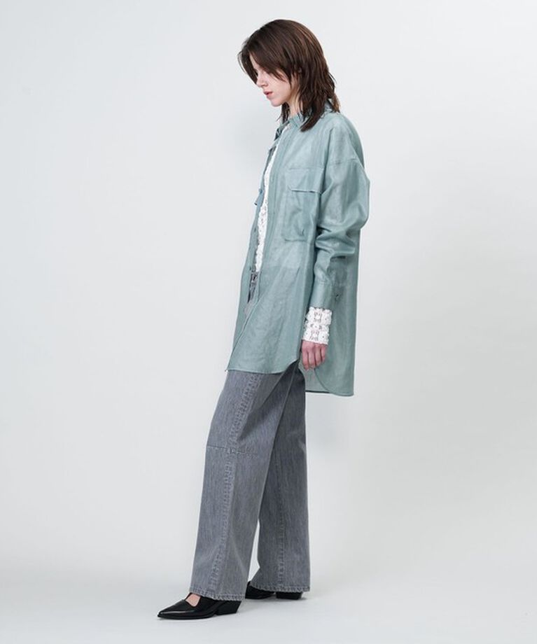 ASTRAET「＜ASTRAET＞フラップポケット シアー レギュラーカラーシャツ」|シャツ・ブラウス|