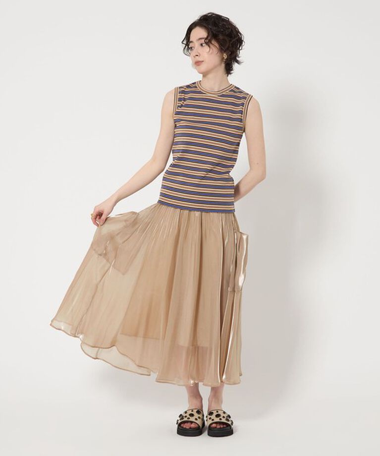 UNITED ARROWS「シャイン ポケット プリーツスカート」|スカート|