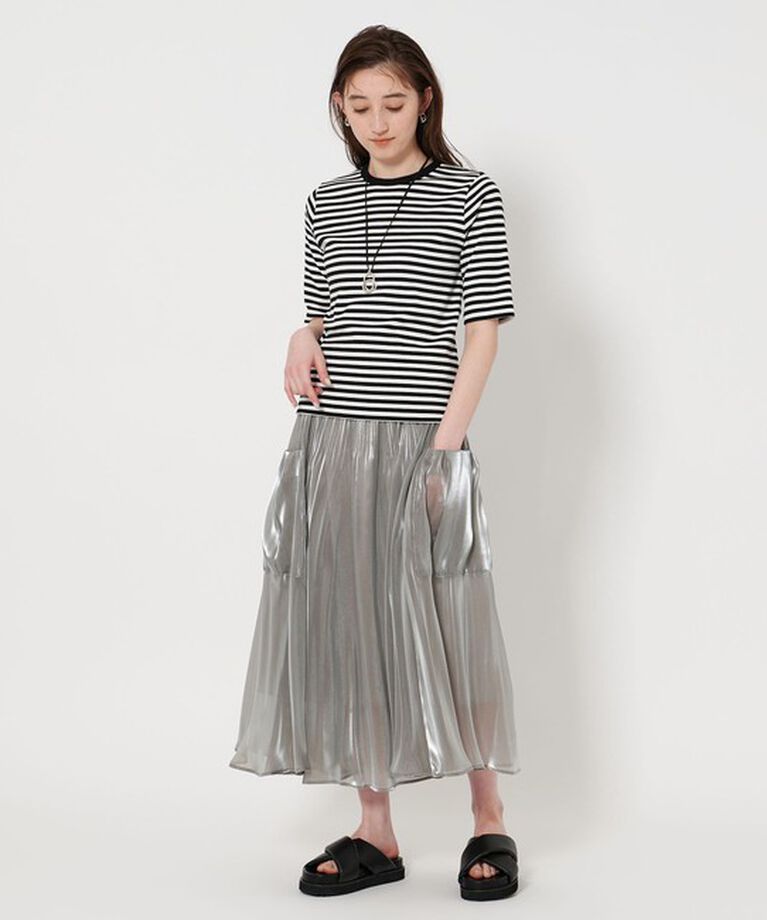 UNITED ARROWS「シャイン ポケット プリーツスカート」|スカート|
