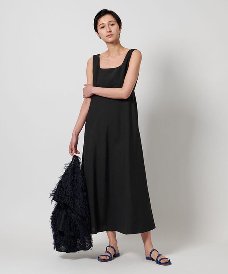 UNITED ARROWS「リネンライク ワンピース」|ワンピース|BLACK