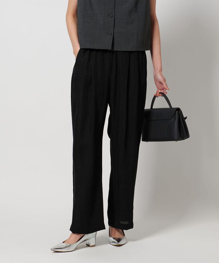 UNITED ARROWS「タック イージーパンツ」|その他|BLACK