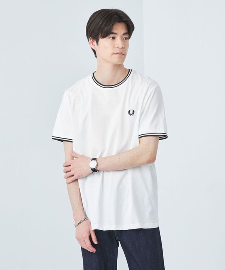 UNITED ARROWS green label relaxing「＜FRED PERRY＞ツインティップ Tシャツ」|Tシャツ・カットソー|WHITE