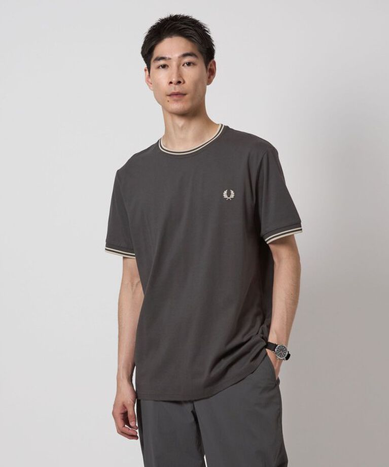 UNITED ARROWS green label relaxing「＜FRED PERRY＞ツインティップ Tシャツ」|Tシャツ・カットソー|DK.GRAY