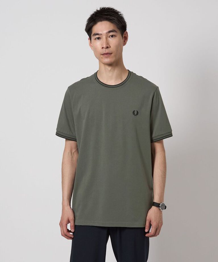 UNITED ARROWS green label relaxing「＜FRED PERRY＞ツインティップ Tシャツ」|Tシャツ・カットソー|DK.GREEN