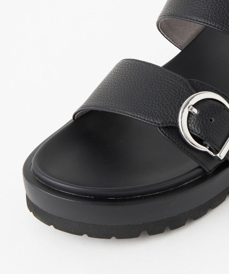 UNITED ARROWS green label relaxing「ダブルベルトプラット サンダル(3.5cmヒール)」|サンダル|