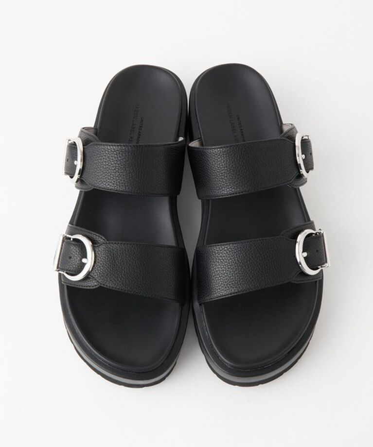 UNITED ARROWS green label relaxing「ダブルベルトプラット サンダル(3.5cmヒール)」|サンダル|