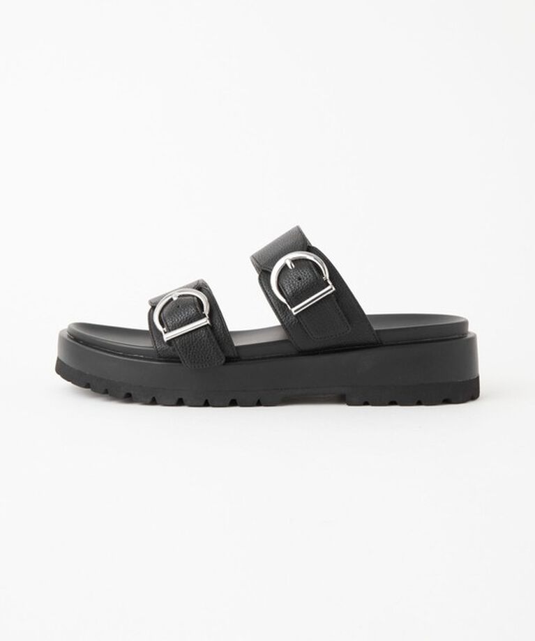 UNITED ARROWS green label relaxing「ダブルベルトプラット サンダル(3.5cmヒール)」|サンダル|