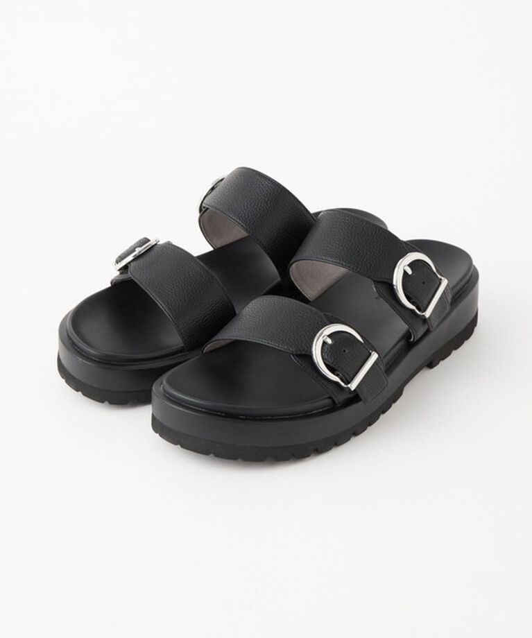 UNITED ARROWS green label relaxing「ダブルベルトプラット サンダル(3.5cmヒール)」|サンダル|