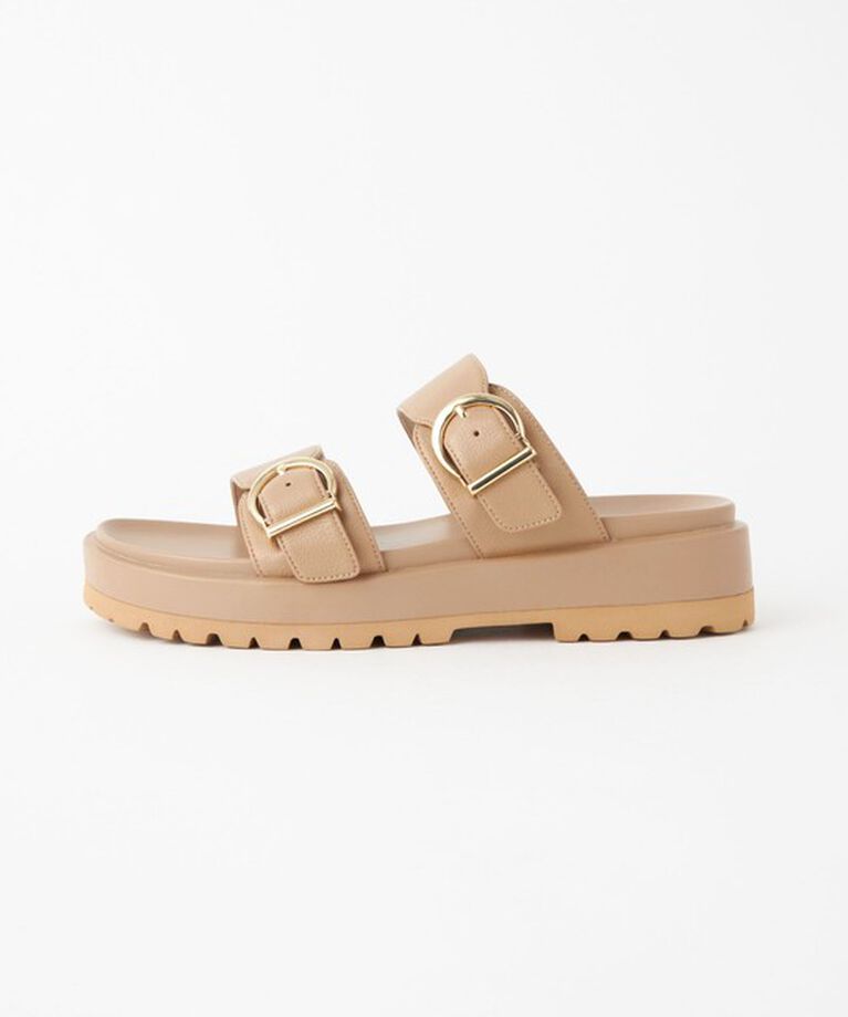 UNITED ARROWS green label relaxing「ダブルベルトプラット サンダル(3.5cmヒール)」|サンダル|