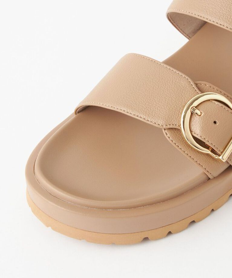 UNITED ARROWS green label relaxing「ダブルベルトプラット サンダル(3.5cmヒール)」|サンダル|