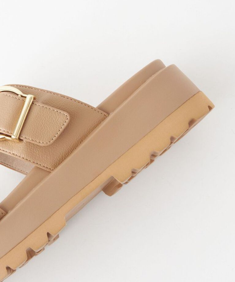 UNITED ARROWS green label relaxing「ダブルベルトプラット サンダル(3.5cmヒール)」|サンダル|
