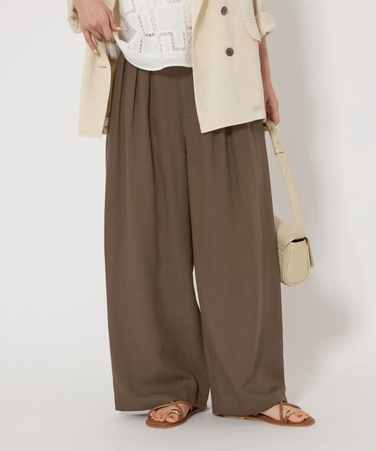 UNITED ARROWS green label relaxing「タック ワイド パンツ -撥水-」|その他|DK.BROWN