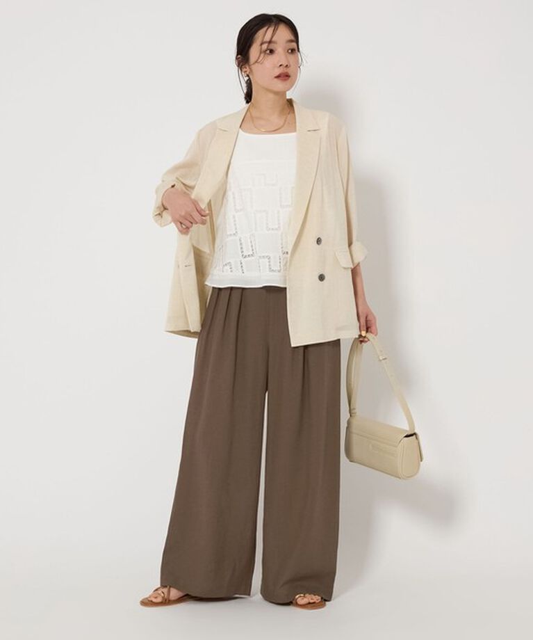 UNITED ARROWS green label relaxing「タック ワイド パンツ -撥水-」|その他|