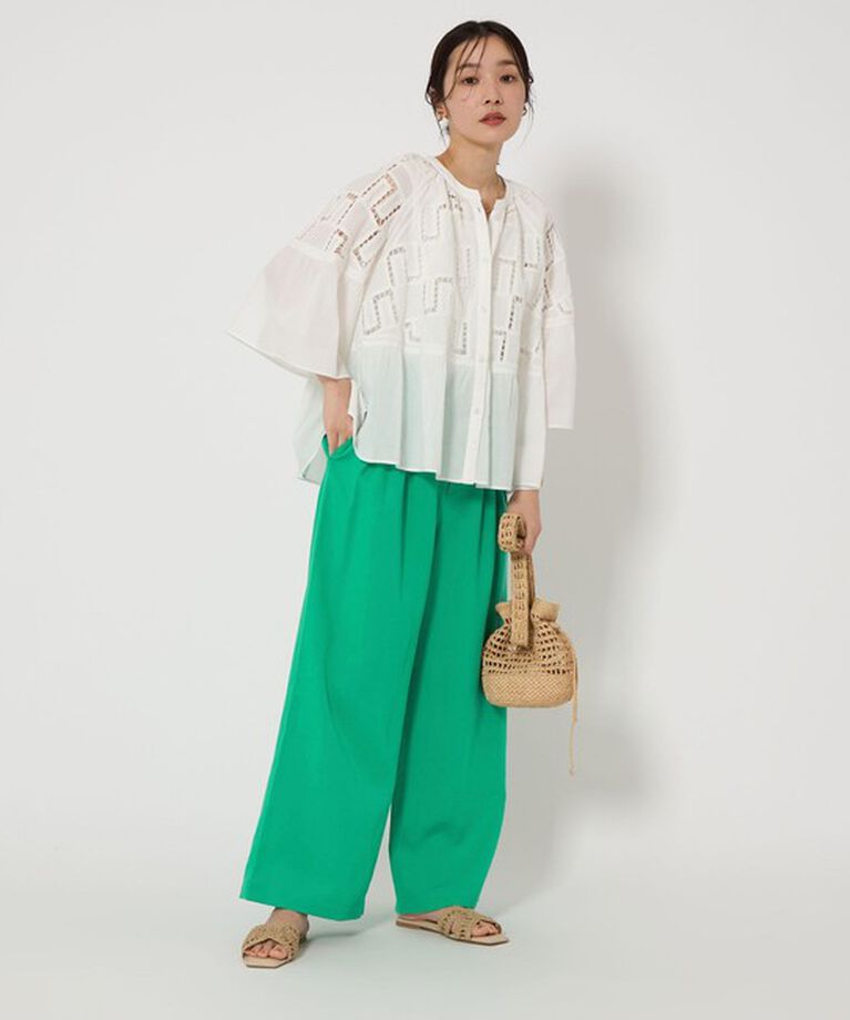UNITED ARROWS green label relaxing「タック ワイド パンツ -撥水-」|その他|