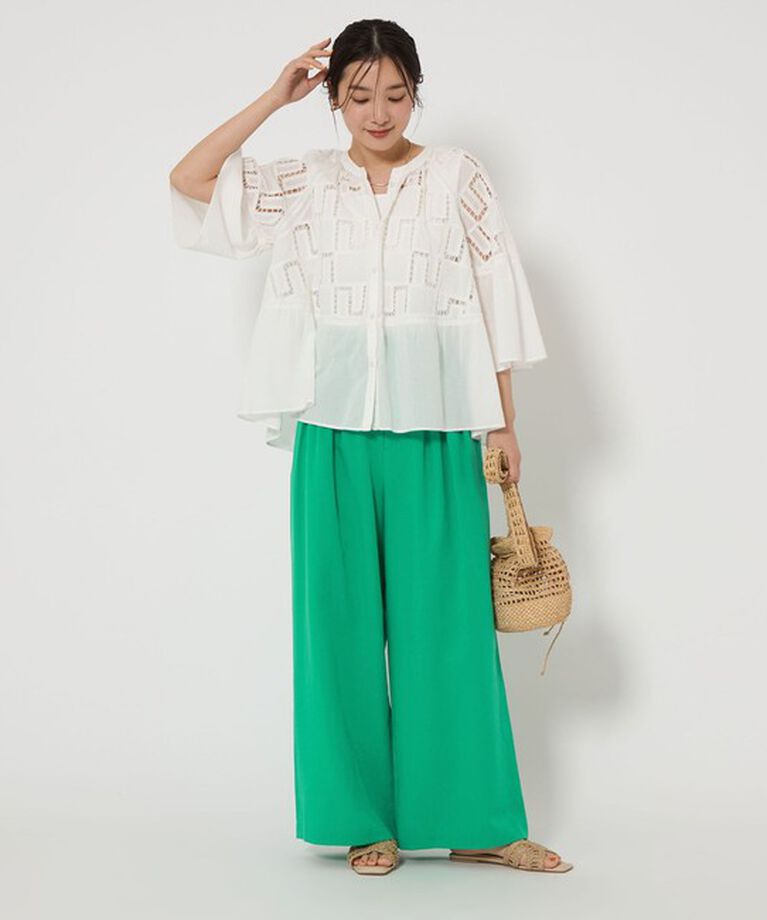 UNITED ARROWS green label relaxing「タック ワイド パンツ -撥水-」|その他|