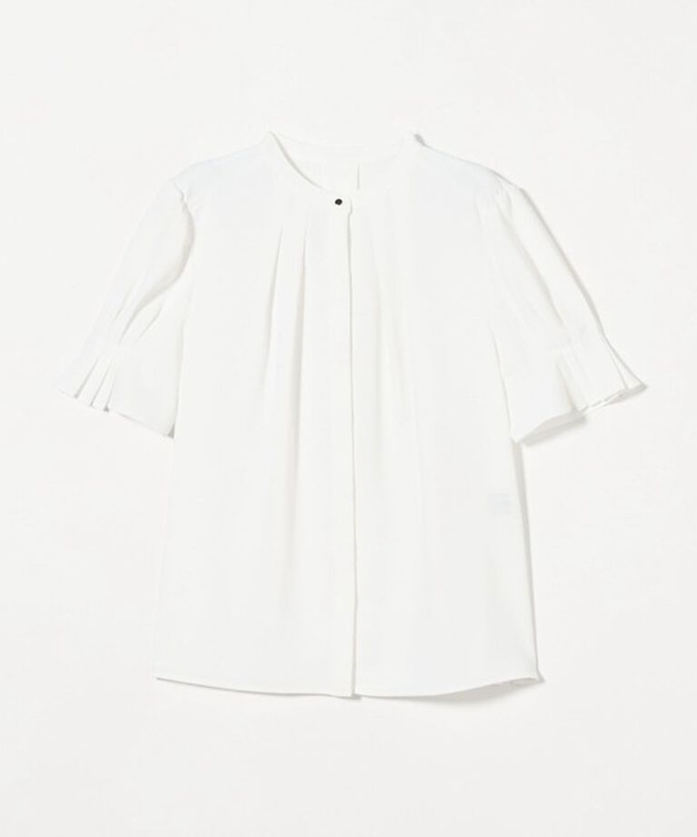 UNITED ARROWS green label relaxing「袖タック ショートスリーブ ブラウス」|シャツ・ブラウス|WHITE