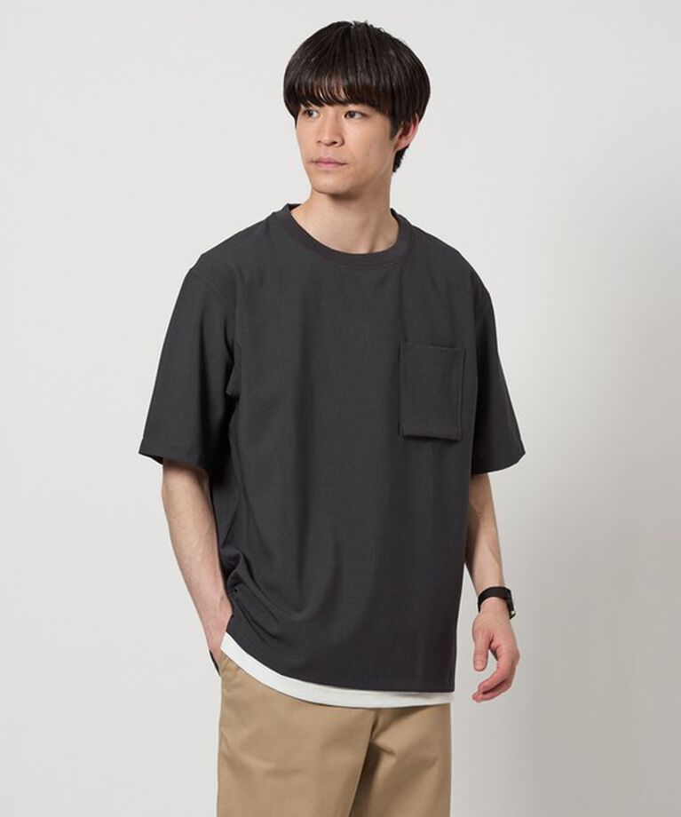 UNITED ARROWS green label relaxing「ドライ タンクトップ レイヤード Tシャツ -吸水速乾-」|Tシャツ・カットソー|DK.GRAY