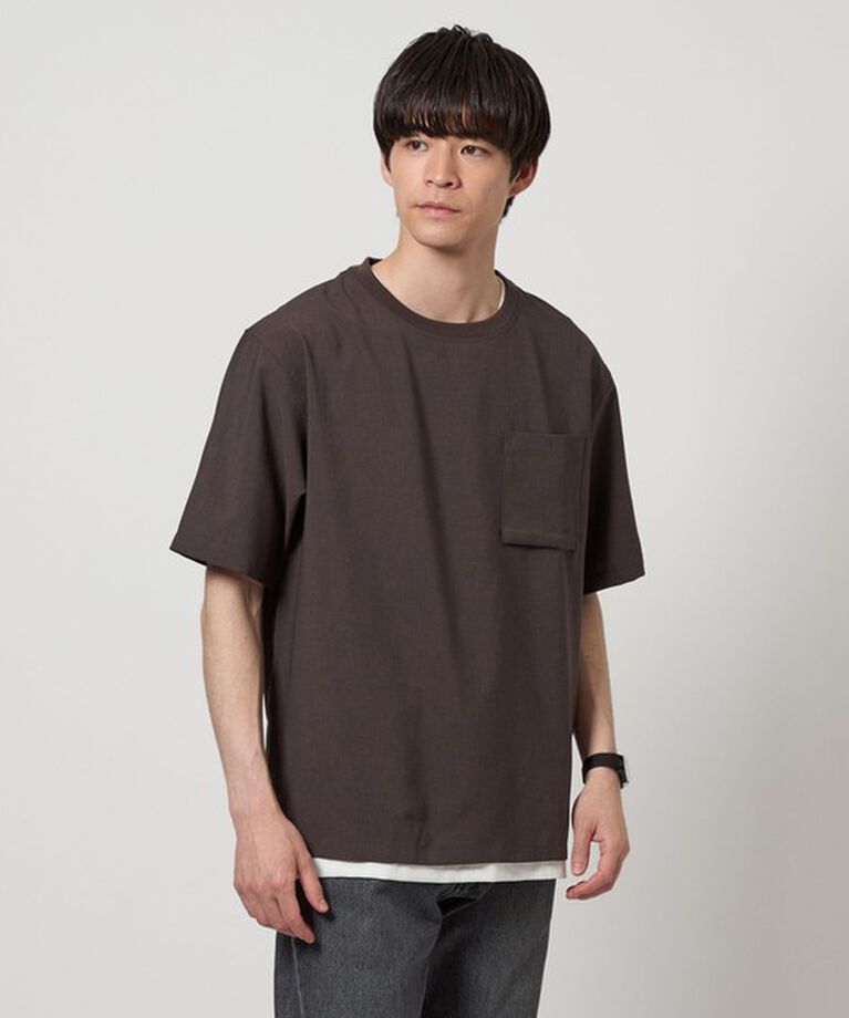 UNITED ARROWS green label relaxing「ドライ タンクトップ レイヤード Tシャツ -吸水速乾-」|Tシャツ・カットソー|DK.BROWN