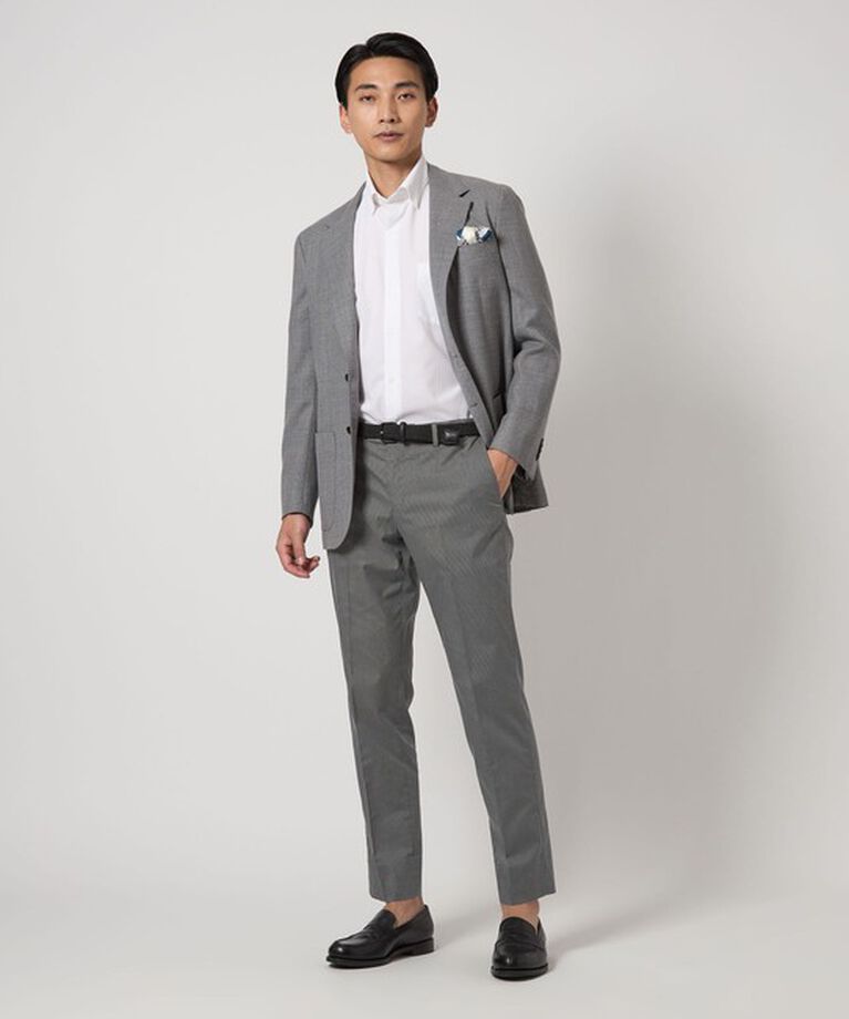 UNITED ARROWS green label relaxing「A+ COOL ハウンドトゥース アジャスター スラックス -ストレッチ・接触冷感・クリースキープ-」|スラックス|