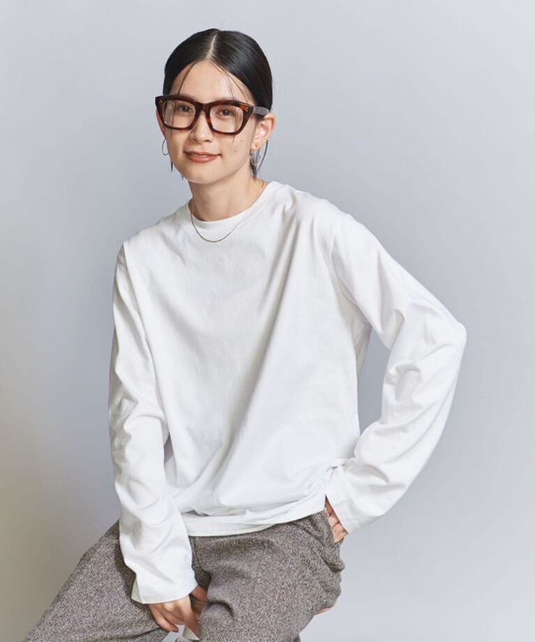 BEAUTY&YOUTH UNITED ARROWS「コットン天竺 ロングスリーブ カットソー」|Tシャツ・カットソー|WHITE