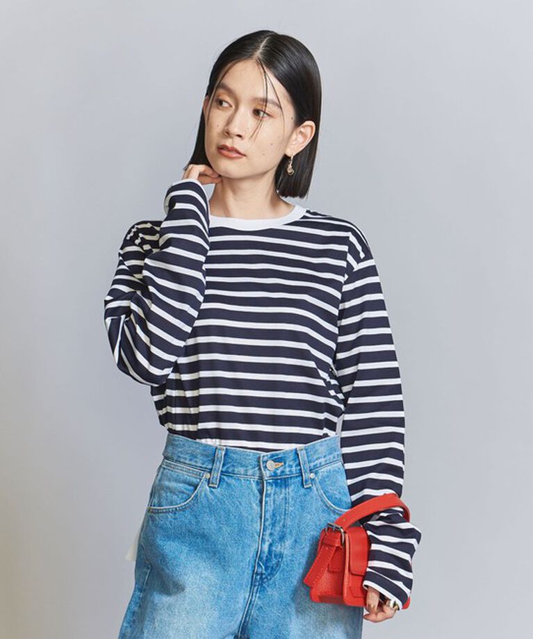 BEAUTY&YOUTH UNITED ARROWS「コットン天竺 ロングスリーブ カットソー」|Tシャツ・カットソー|NAVY