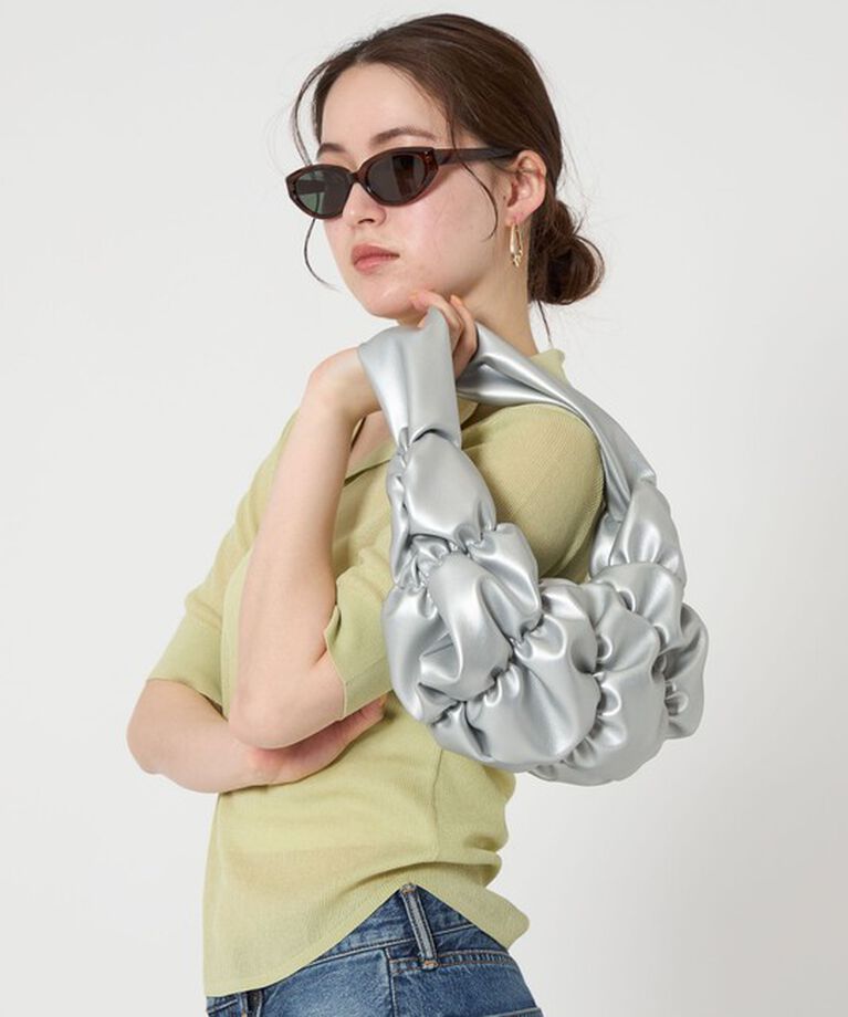 BEAUTY&YOUTH UNITED ARROWS「ギャザー ムーン ワンショルダーバッグ」|ショルダー・メッセンジャー|SILVER