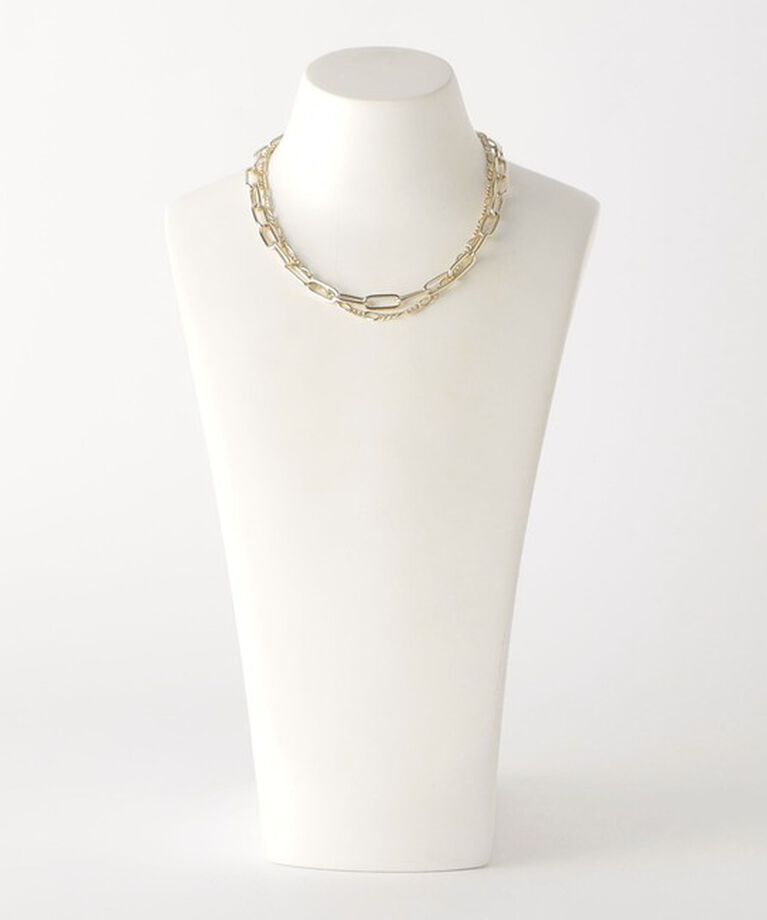 BEAUTY&YOUTH UNITED ARROWS「ミックスチェーン 2連 ショートネックレス」|ネックレス|