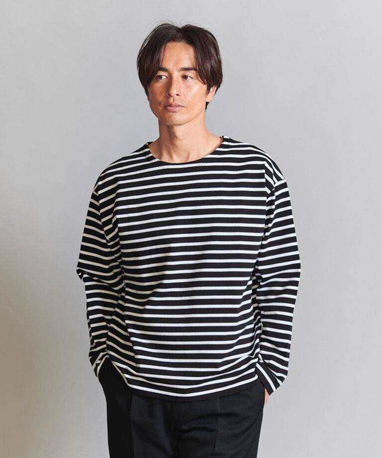 BEAUTY&YOUTH UNITED ARROWS「クリスピー コットン バスクシャツ」|Tシャツ・カットソー|BLACK