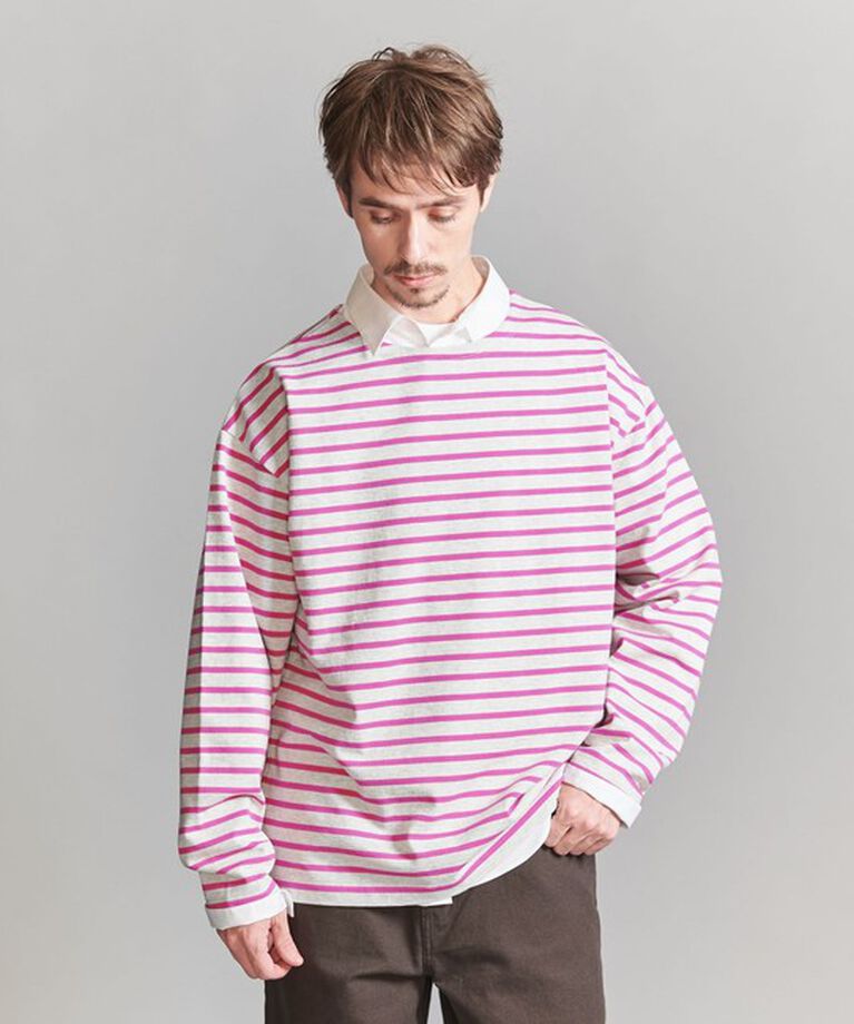 BEAUTY&YOUTH UNITED ARROWS「クリスピー コットン バスクシャツ」|Tシャツ・カットソー|LT.GRAY