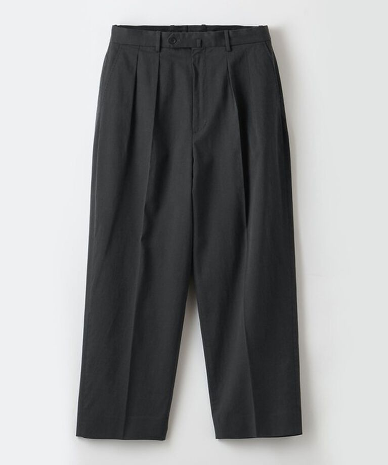 STEVEN ALAN「＜Steven Alan＞ グレース ツイル イン ツープリーツ ドレス トラウザーズ」|チノ|BLACK