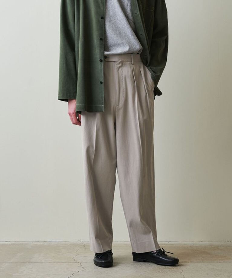 STEVEN ALAN「＜Steven Alan＞ グレース ツイル イン ツープリーツ ドレス トラウザーズ」|チノ|LT.GRAY